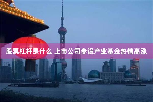 股票杠杆是什么 上市公司参设产业基金热情高涨