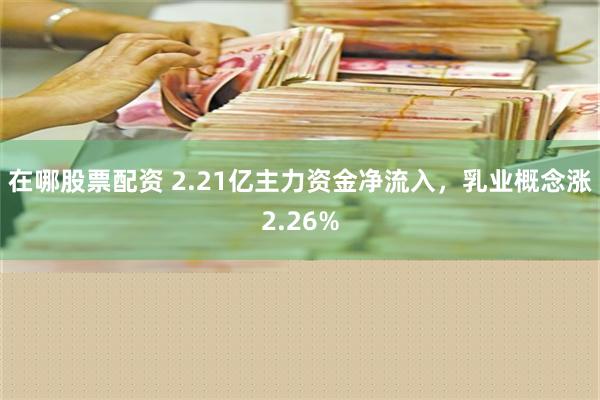 在哪股票配资 2.21亿主力资金净流入，乳业概念涨2.26%